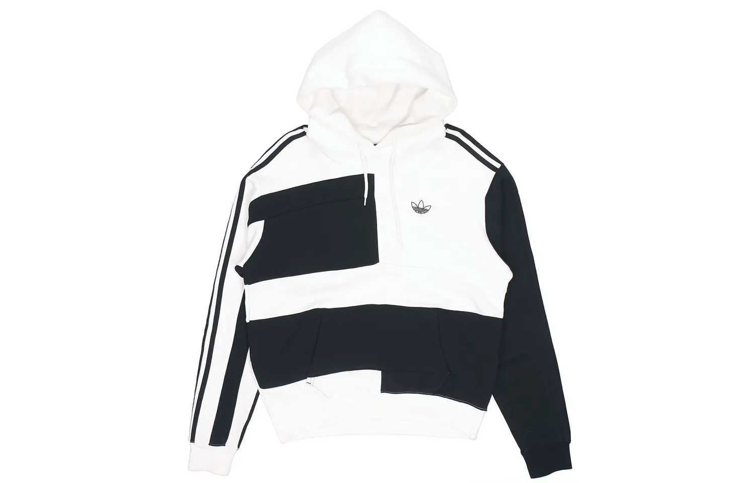Adidas Originals Толстовка с капюшоном ASYMM BLOCK мужская черно-белая