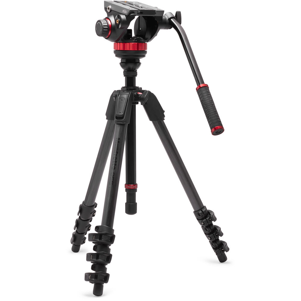 

Комплект видеоштатива Manfrotto из 4-х секций из углеродного волокна с подвижной головкой