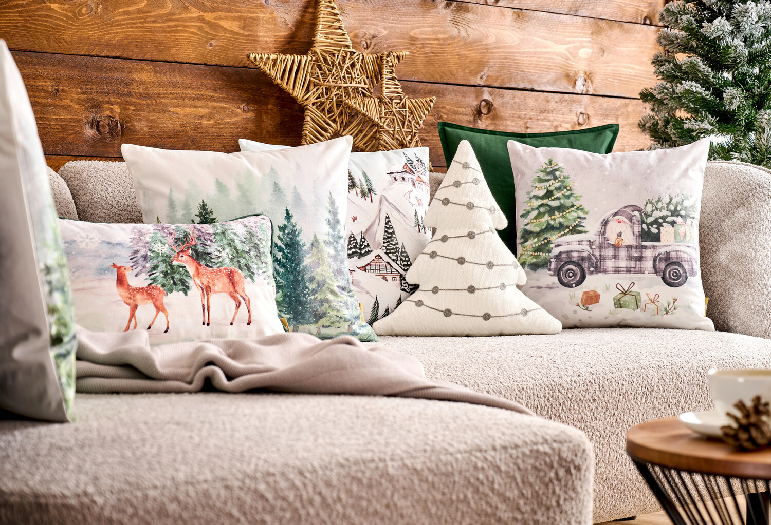 

Подушка festive getaway X-Mas, белый