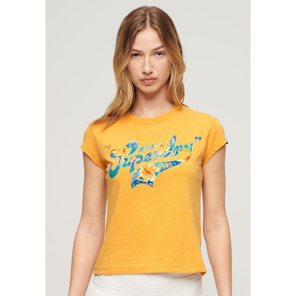 

Футболка Superdry Floral Scripted, желтый