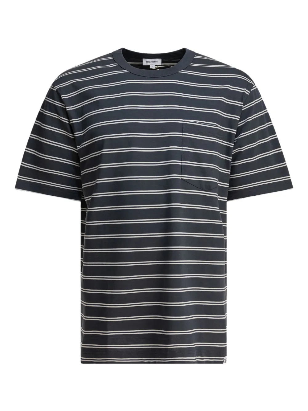 

Футболка с полосатым карманом Norse Projects, серый