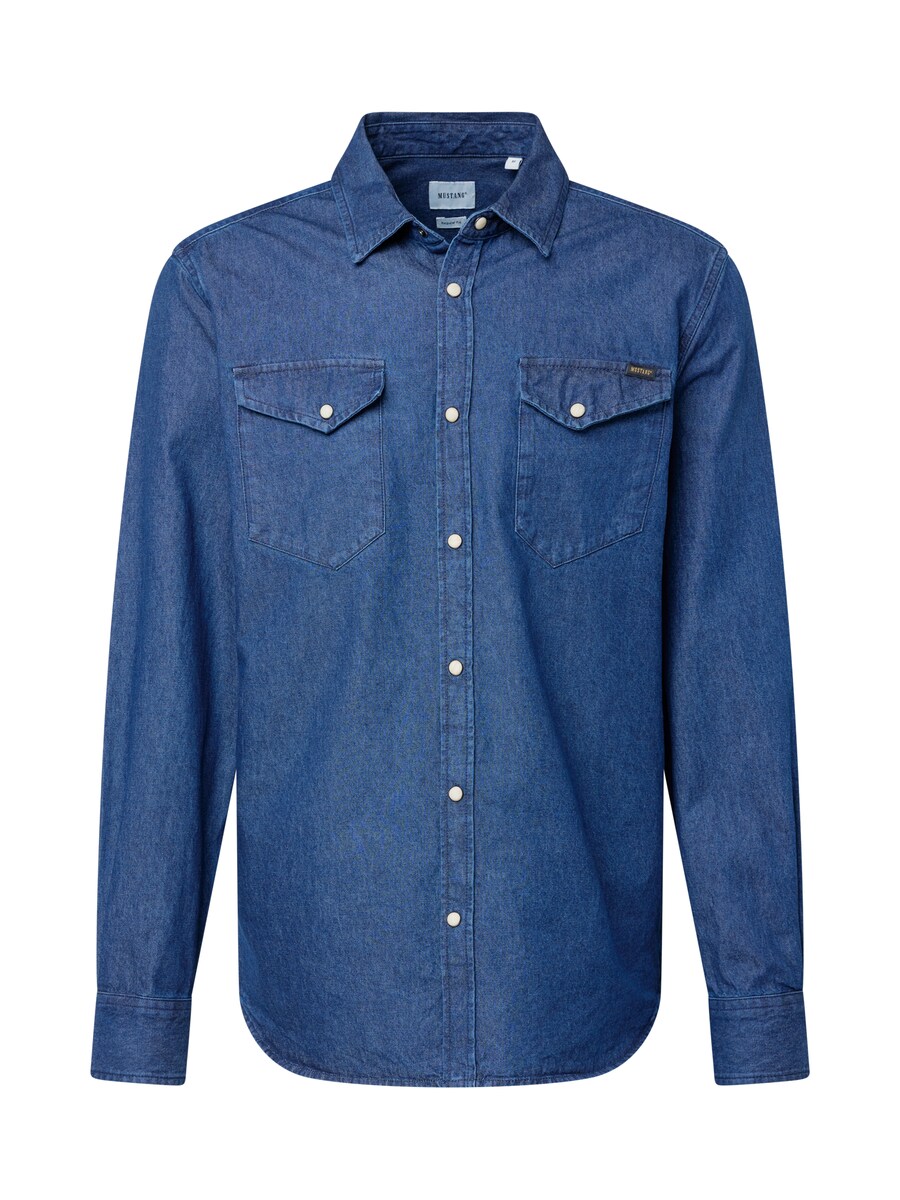 

Джинсовая рубашка MUSTANG Comfort fit Button Up Shirt Duver, синий деним
