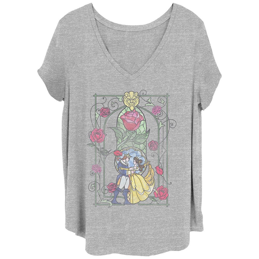 

Детская витражная футболка Disney's Beauty And The Beast Plus Licensed Character, цвет Heather Gray