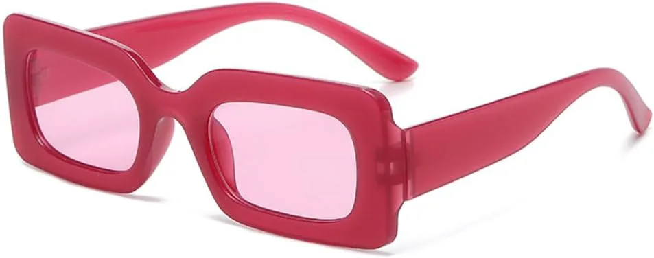

Модные летние солнцезащитные очки в винтажной оправе для женщин, в стиле ретро-панк, маленькие прямоугольные солнцезащитные очки HHZZYVY, Jelly Rose Pink