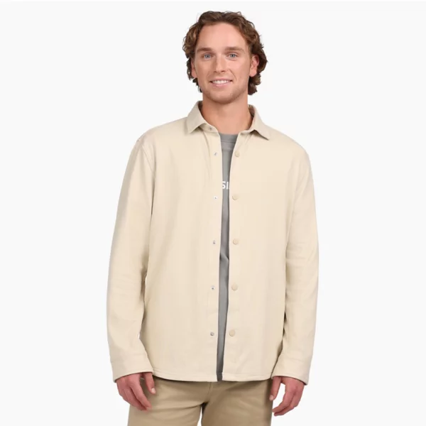 

Мужская вязаная рубашка на пуговицах Quiksilver, цвет fog