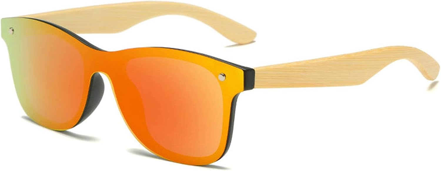 

Солнцезащитные очки Willochra из дерева с поляризацией для мужчин и женщин - бамбуковые деревянные солнцезащитные очки с зеркальными линзами, разноцветные, ручной работы, Red