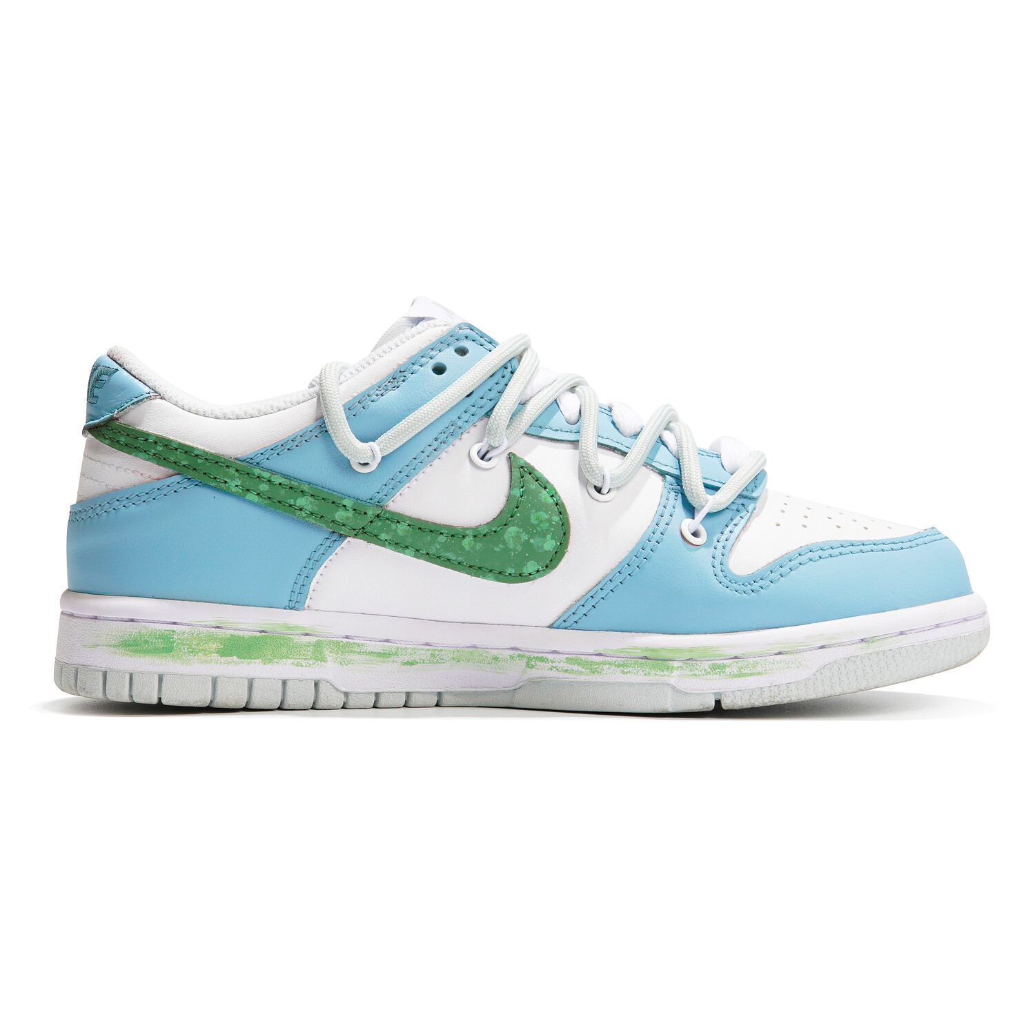 

Кроссовки Nike Dunk Skateboard Shoes Women's Low-Top White Blue