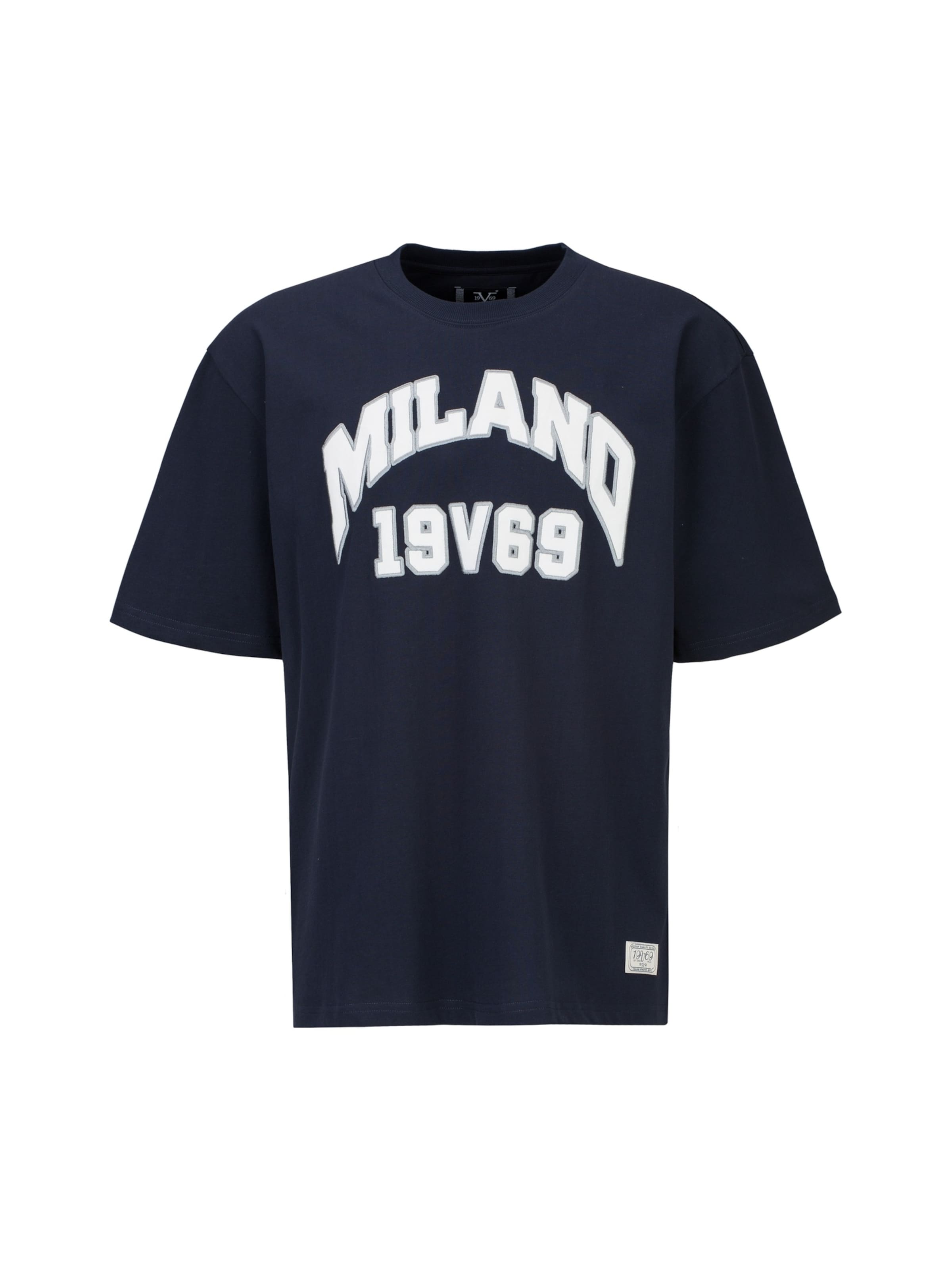 

19V69 ITALIA Футболка 'Tamaro College' в цвете Navy