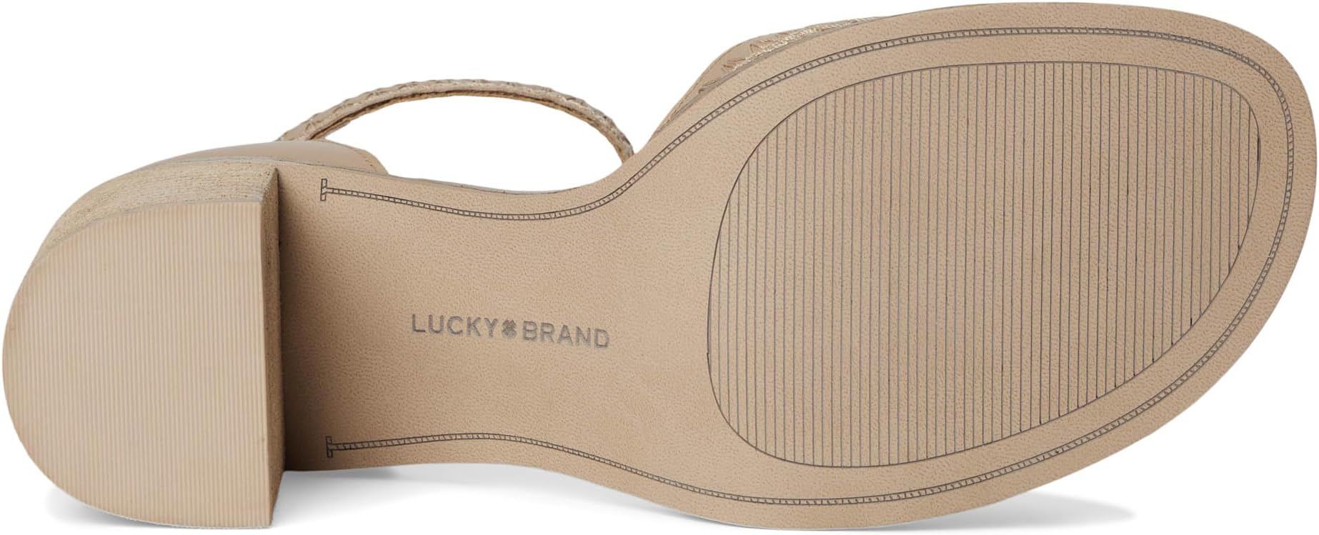 Сандалии Lucky Brand Shivona Stitched Heeled Sandal, цвет Smoke Grey — фото 3