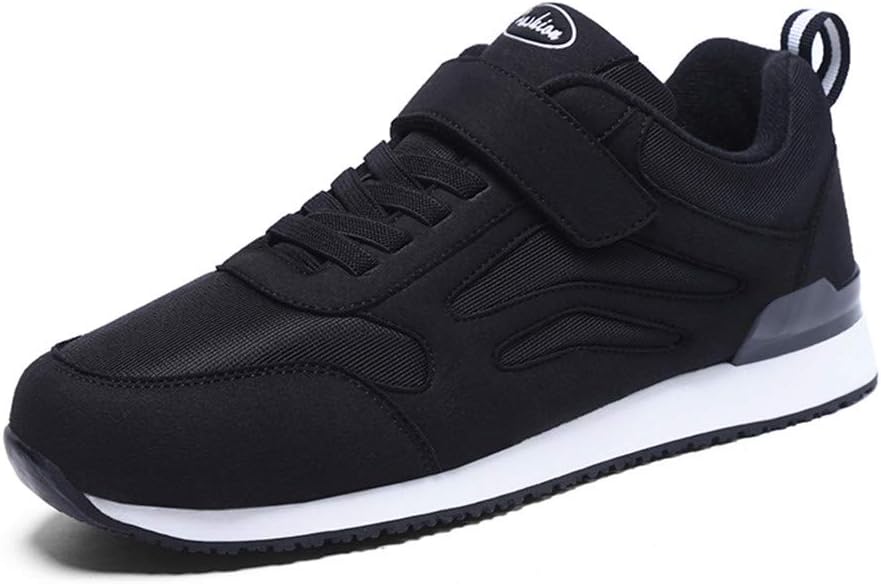 

Кроссовки LEADER SHOW для мужчин, повседневные, для ходьбы, тенниса и спортзала, без шнурков, удобные, плоская подошва, легкие, на липучке, черный