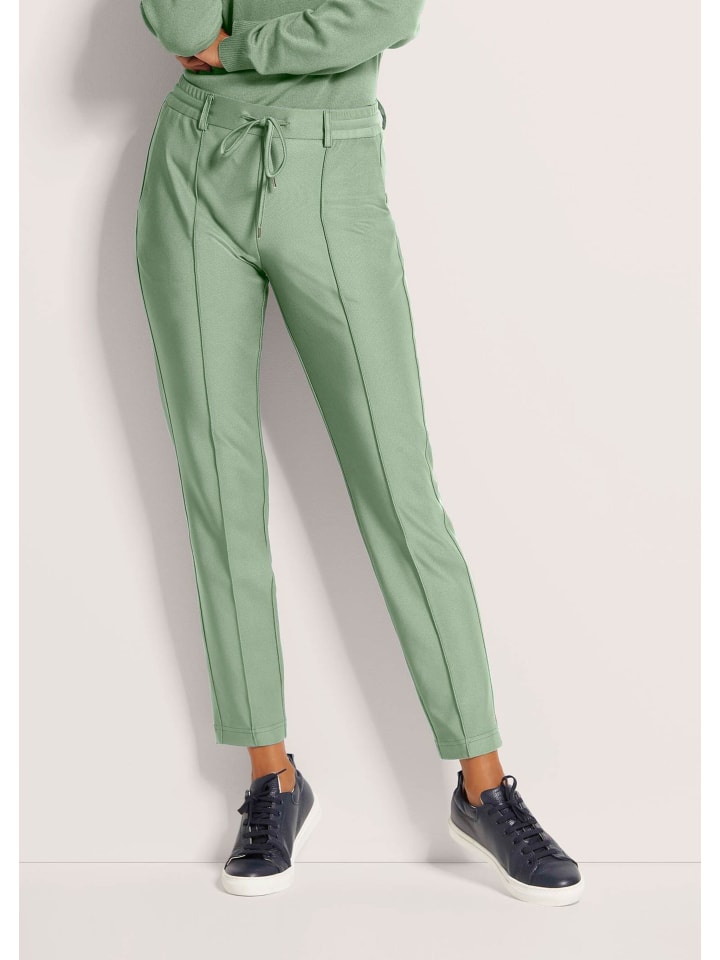 

MADELEINE Эластичные брюки на шнуровке, ледяного зеленого цвета