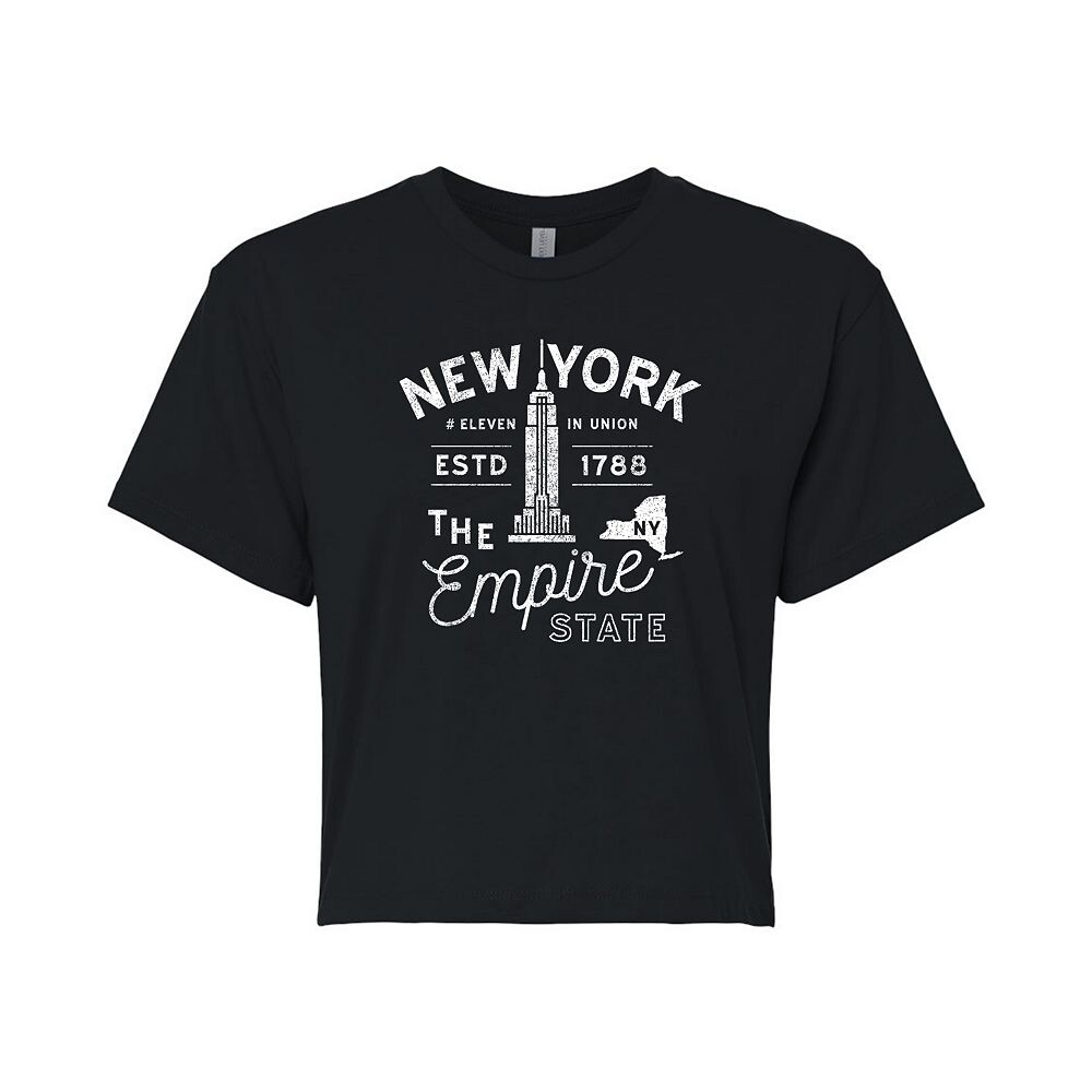 

Укороченная футболка с рисунком New York для юниоров Licensed Character, черный