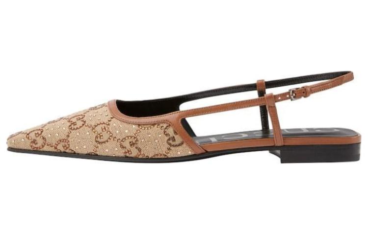 Повседневные туфли женские коричневые GUCCI