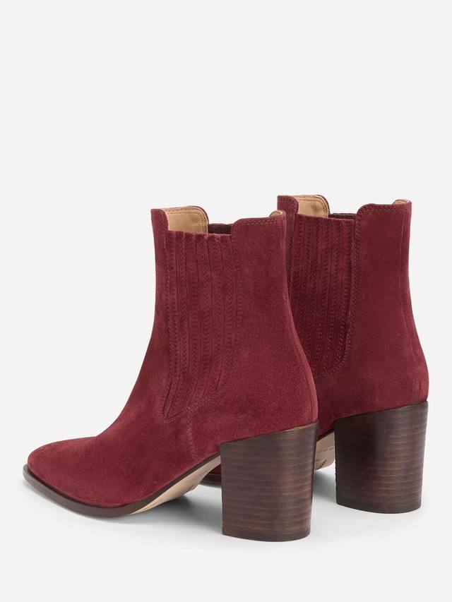Повседневные замшевые ботинки Point до щиколотки Boden, Oxblood — фото 4