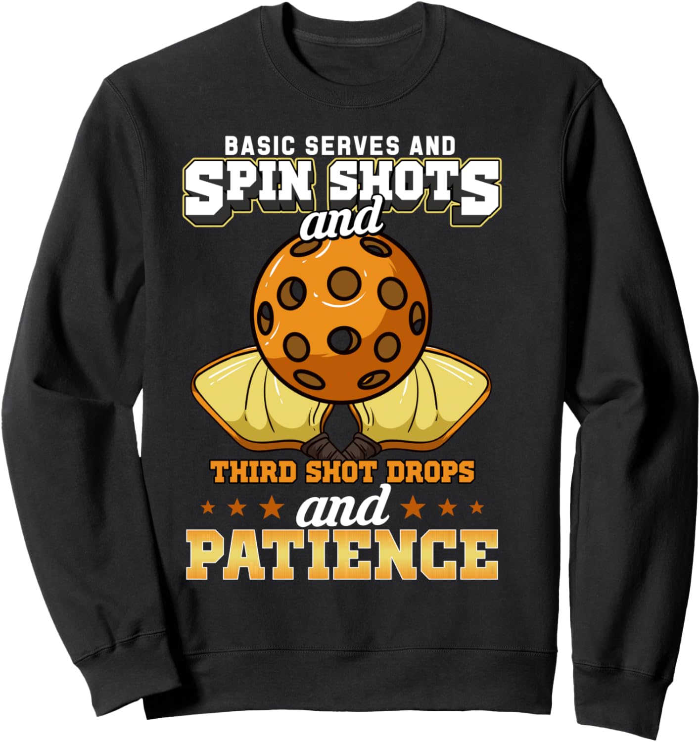 

Забавная толстовка для пиклбола с надписью «Базовая подача, вращение, третий удар, укороченный удар», черная Four1Nine Pickleball Official, Черный, Забавная толстовка для пиклбола с надписью «Базовая подача, вращение, третий удар, укороченный удар», черна