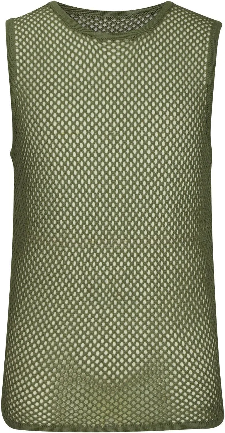 Мужская майка сетчатая Mesh Fishnet, бренд Generic, цвет Army Green — фото 2