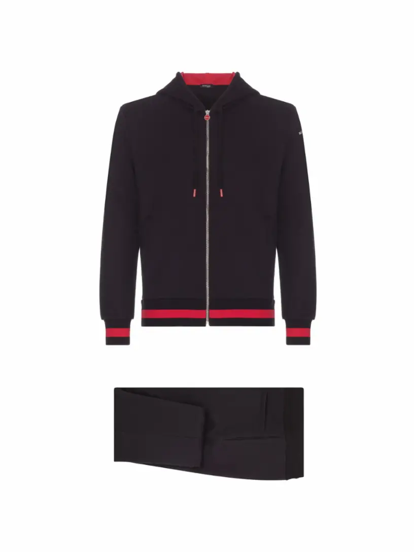 

Спортивный костюм с логотипом Kiton, черный