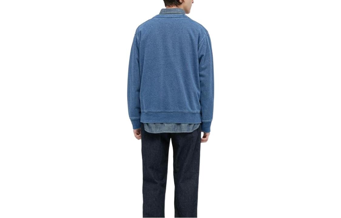 Толстовка унисекс королевского синего цвета Uniqlo, синий — фото 2