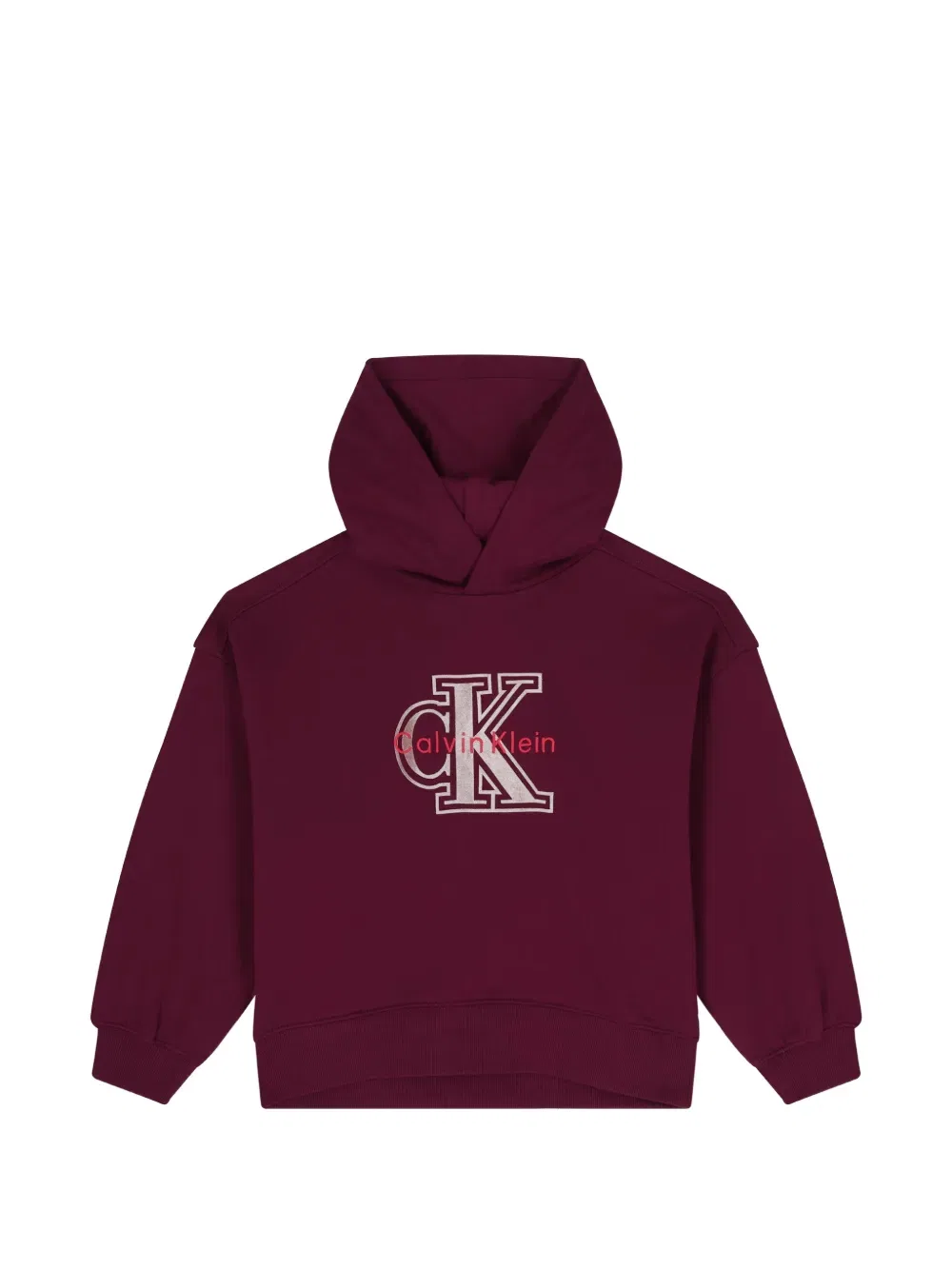 Толстовка с капюшоном и логотипом Calvin Klein Kids, красный — фото 4