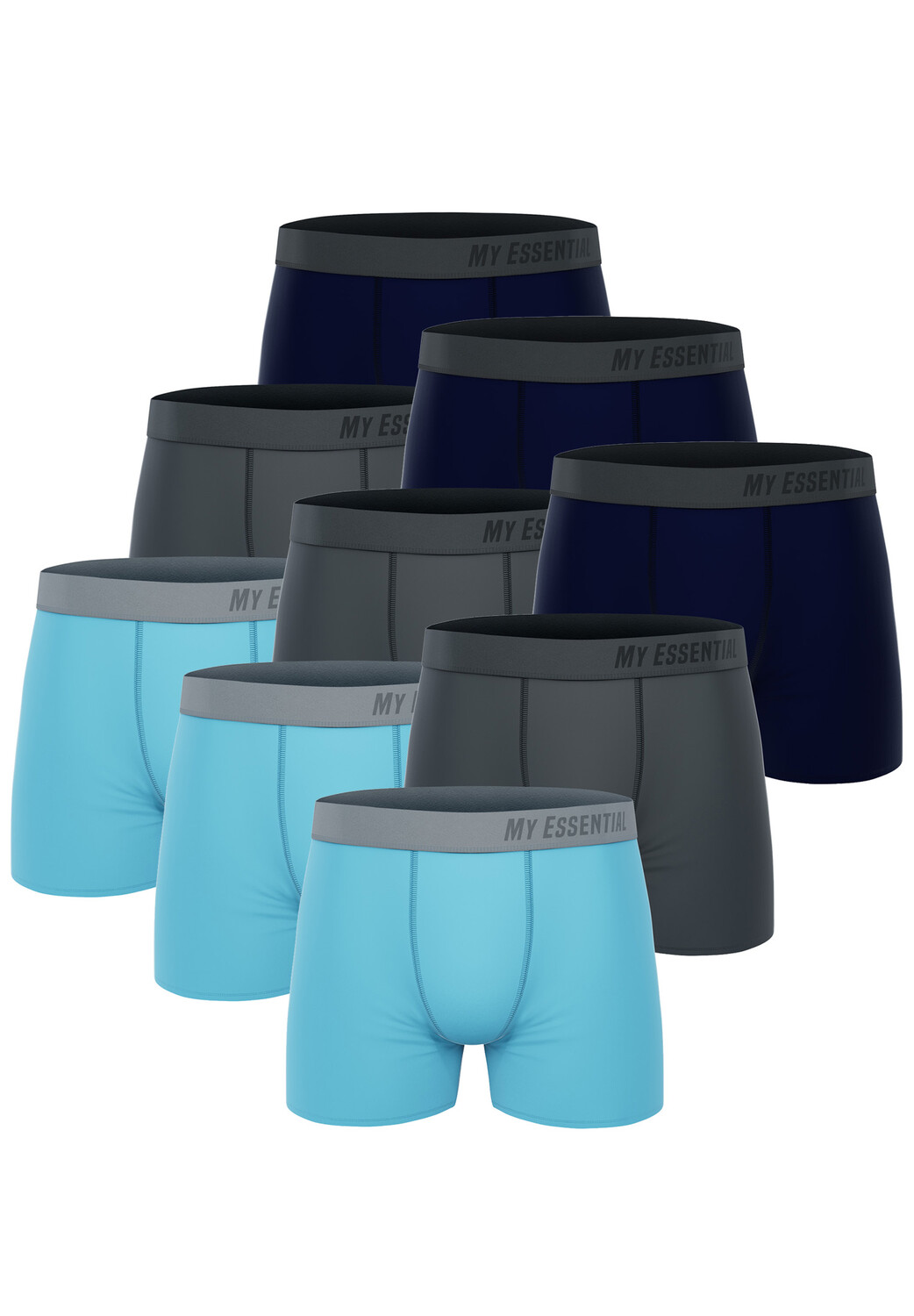 

Боксеры Unbekannt Boxershorts My Essential 9 Pack Boxers Cotton Bio, синий
