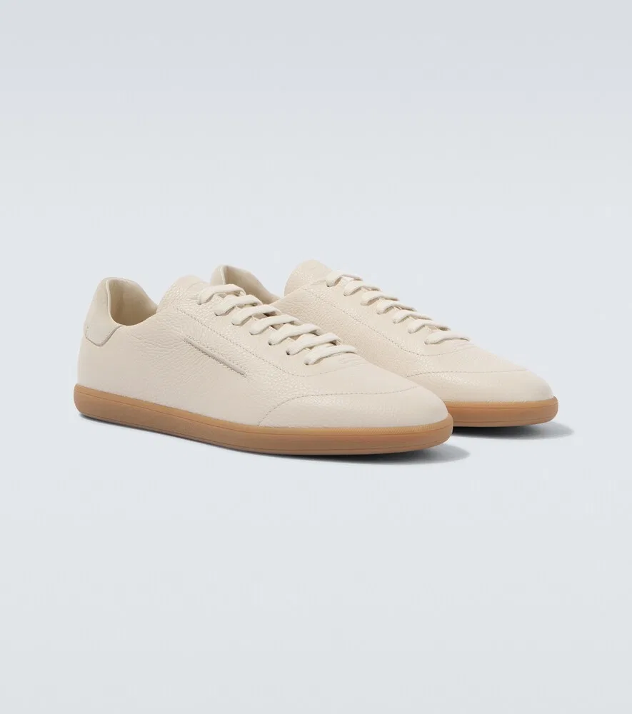 232 кожаные кроссовки Zegna, белый