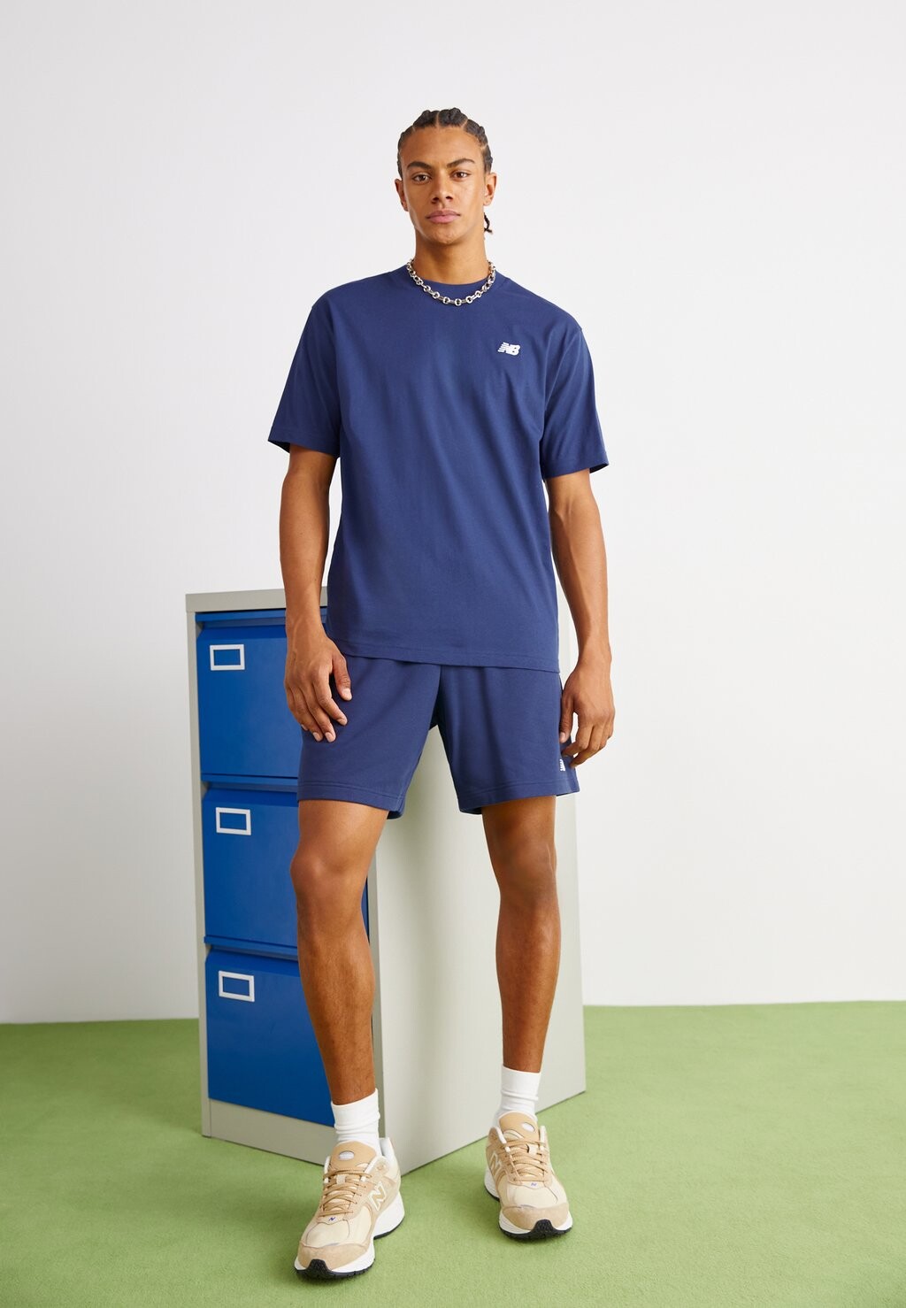 базовая футболка Sport Essentials Small Logo New Balance, цвет navy — фото 2