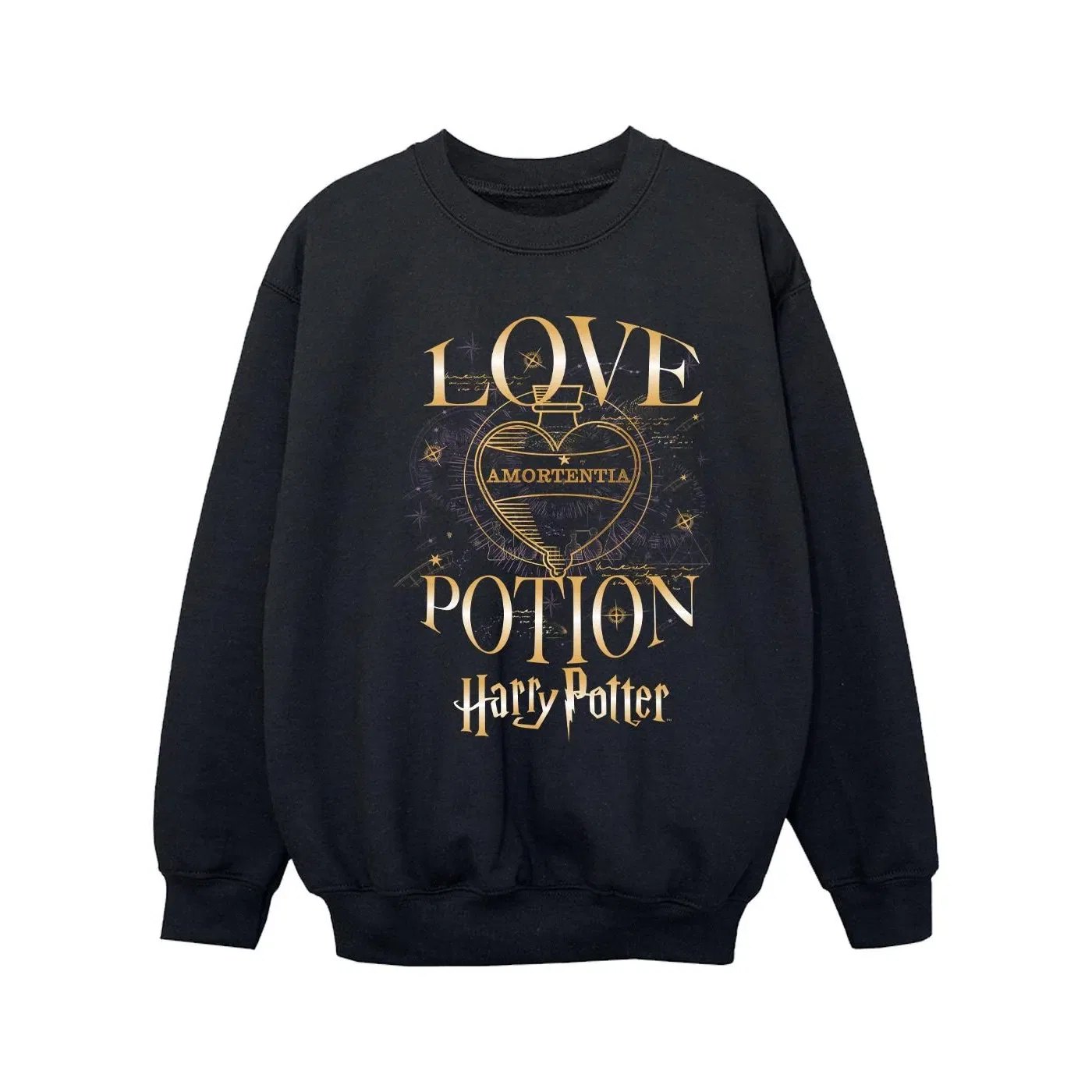 Детский свитшот с принтом Harry Potter, черный — фото 2