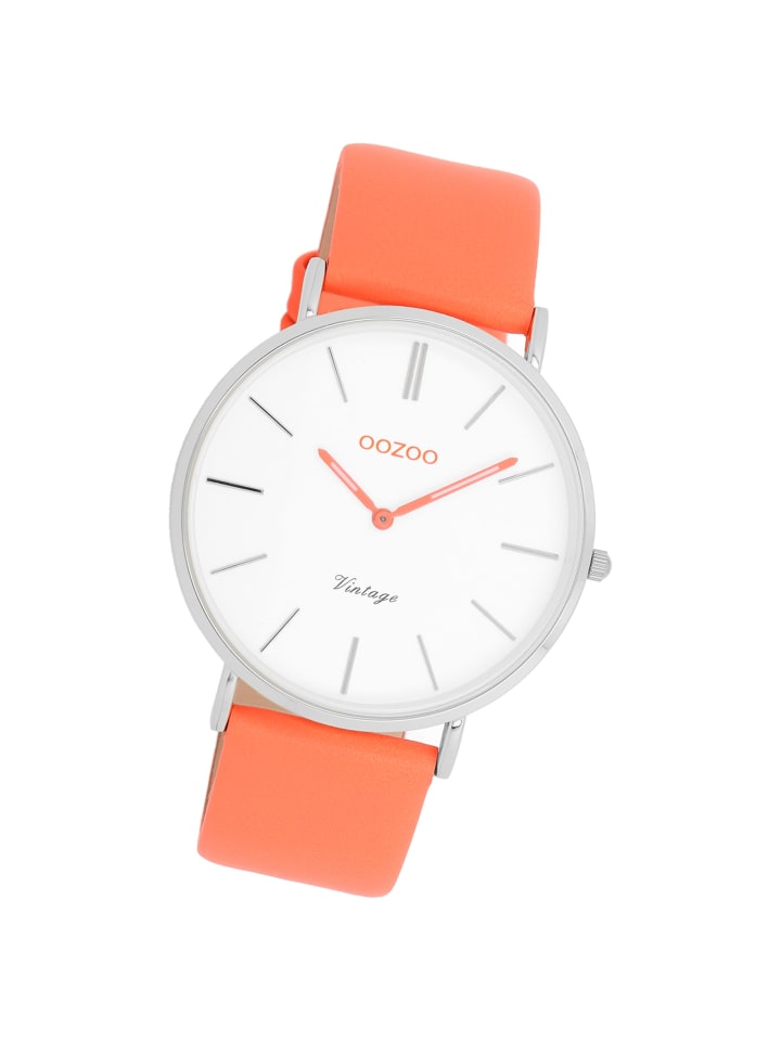 

Аналоговые наручные часы Oozoo Vintage Series, оранжевые, большие (примерно 40 мм)