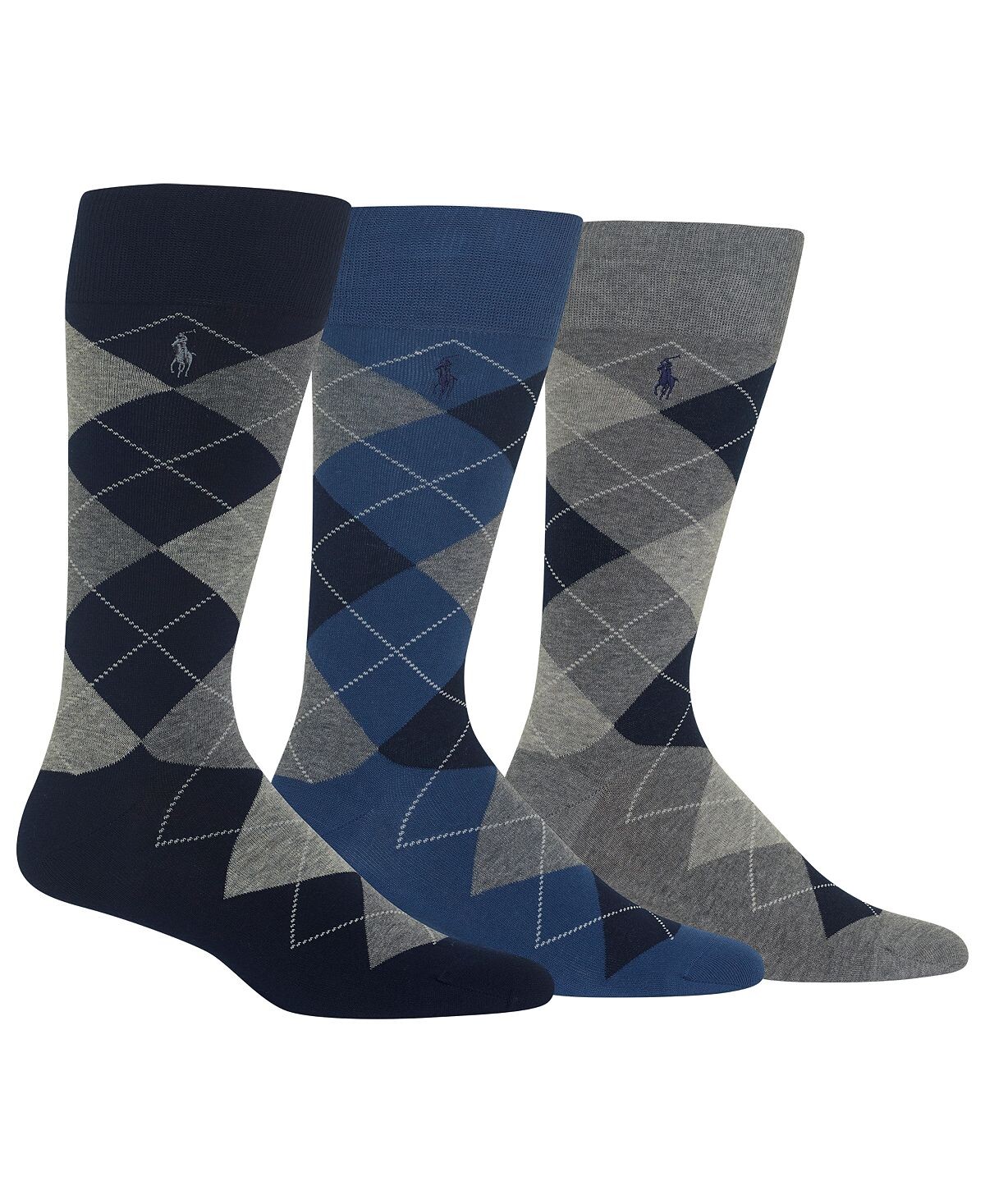 

Мужские носки Ralph Lauren, 3 пары носков Dress Argyle Crew Polo Ralph Lauren