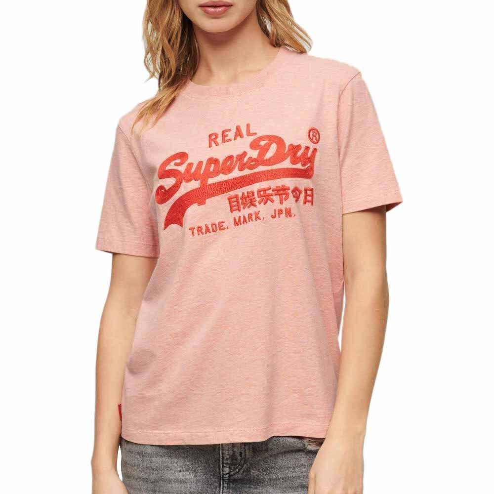 

Футболка с коротким рукавом Superdry Embroidered Vl Relaxed, оранжевый
