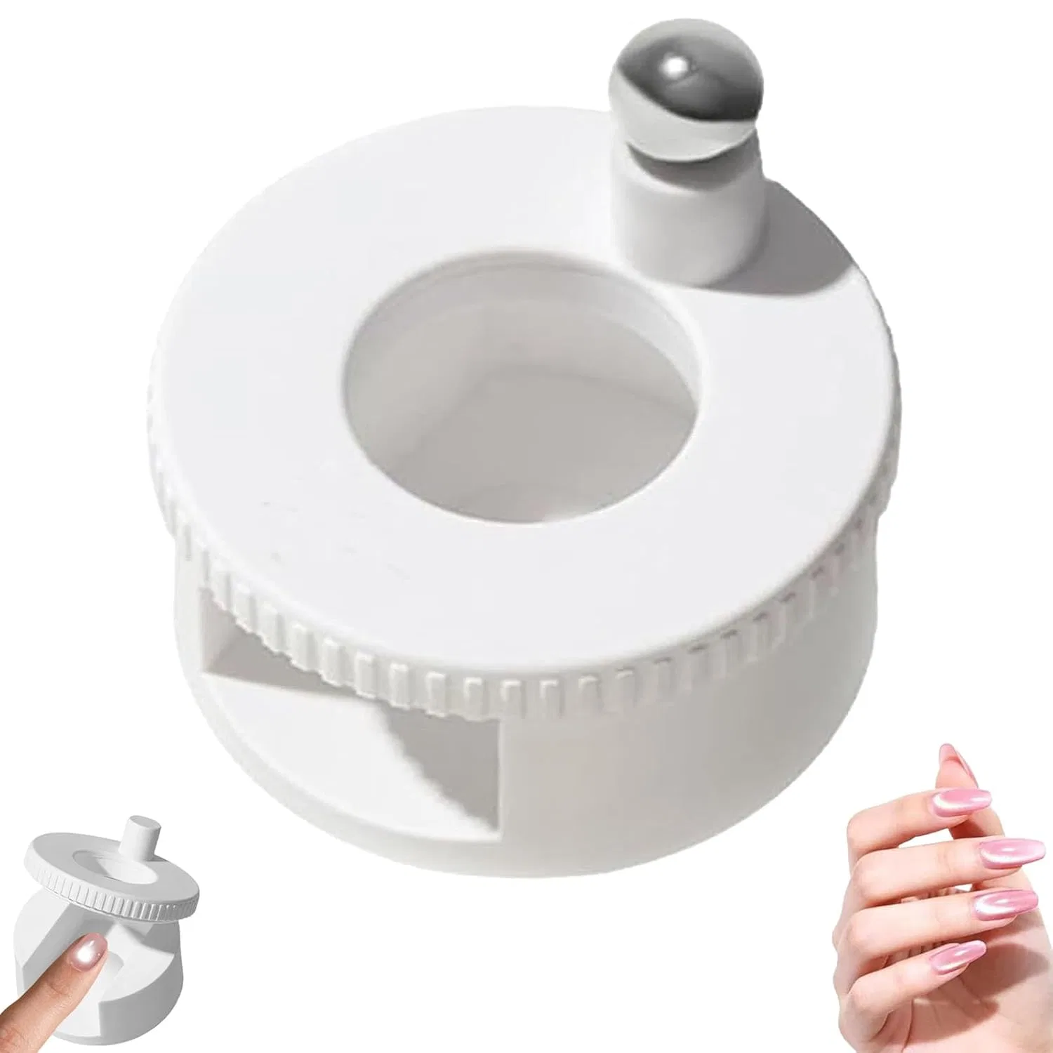 Вращающийся магнит для эффекта «кошачий глаз» для ногтей, 360° Generic, White