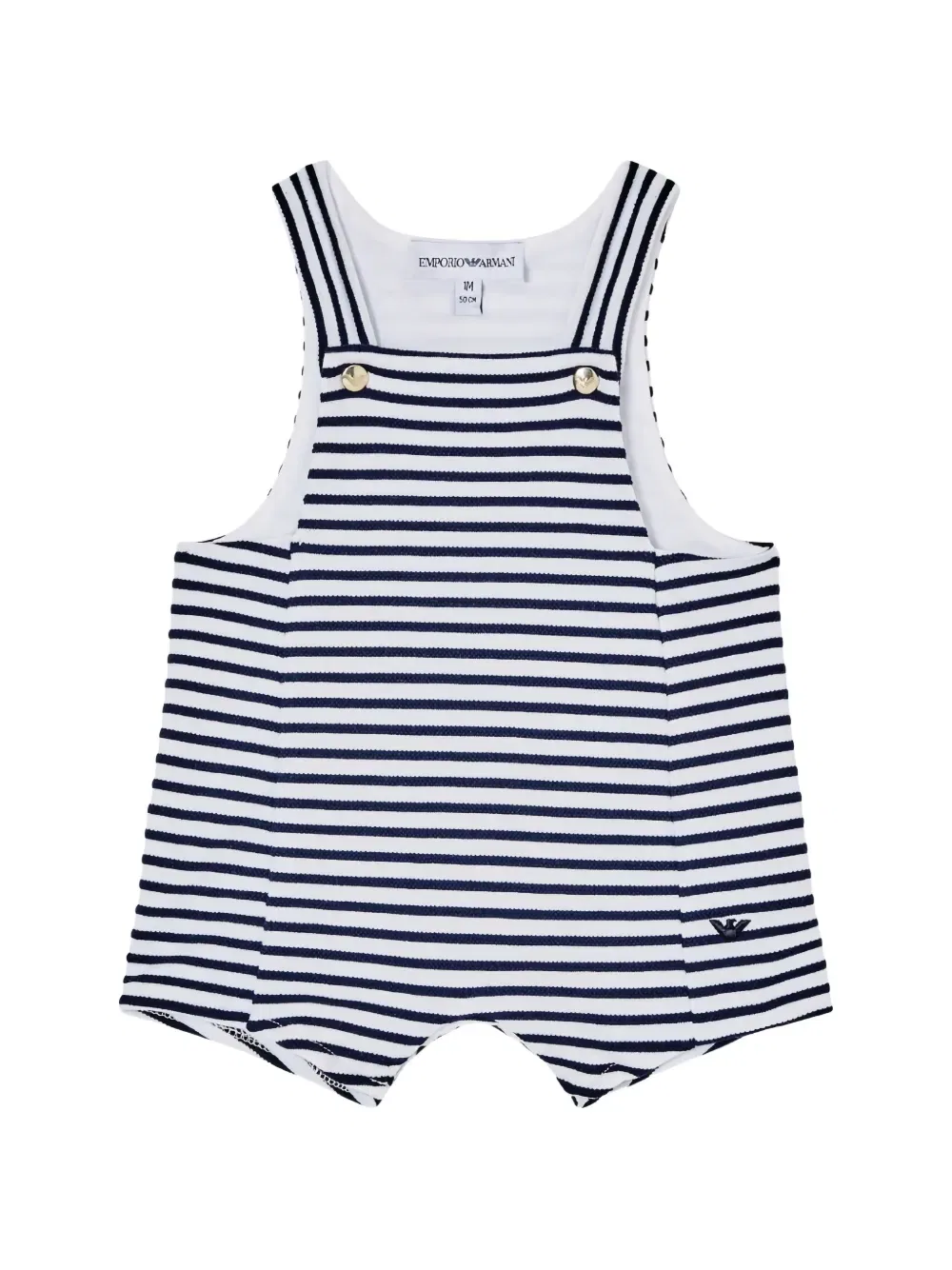 Полосатый комбинезон Emporio Armani Kids, синий — фото 3