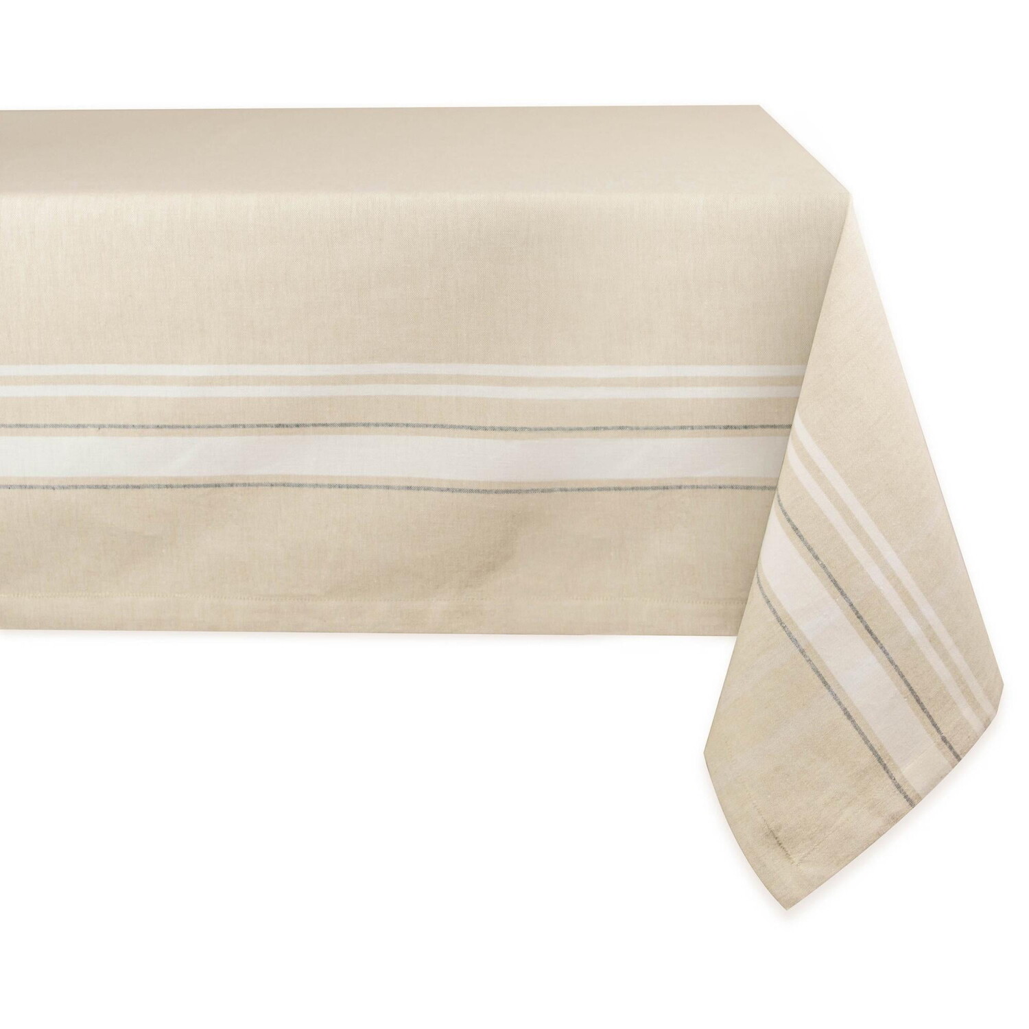 

Скатерть в французскую полоску белая 60x84 DII, цвет Taupe/White
