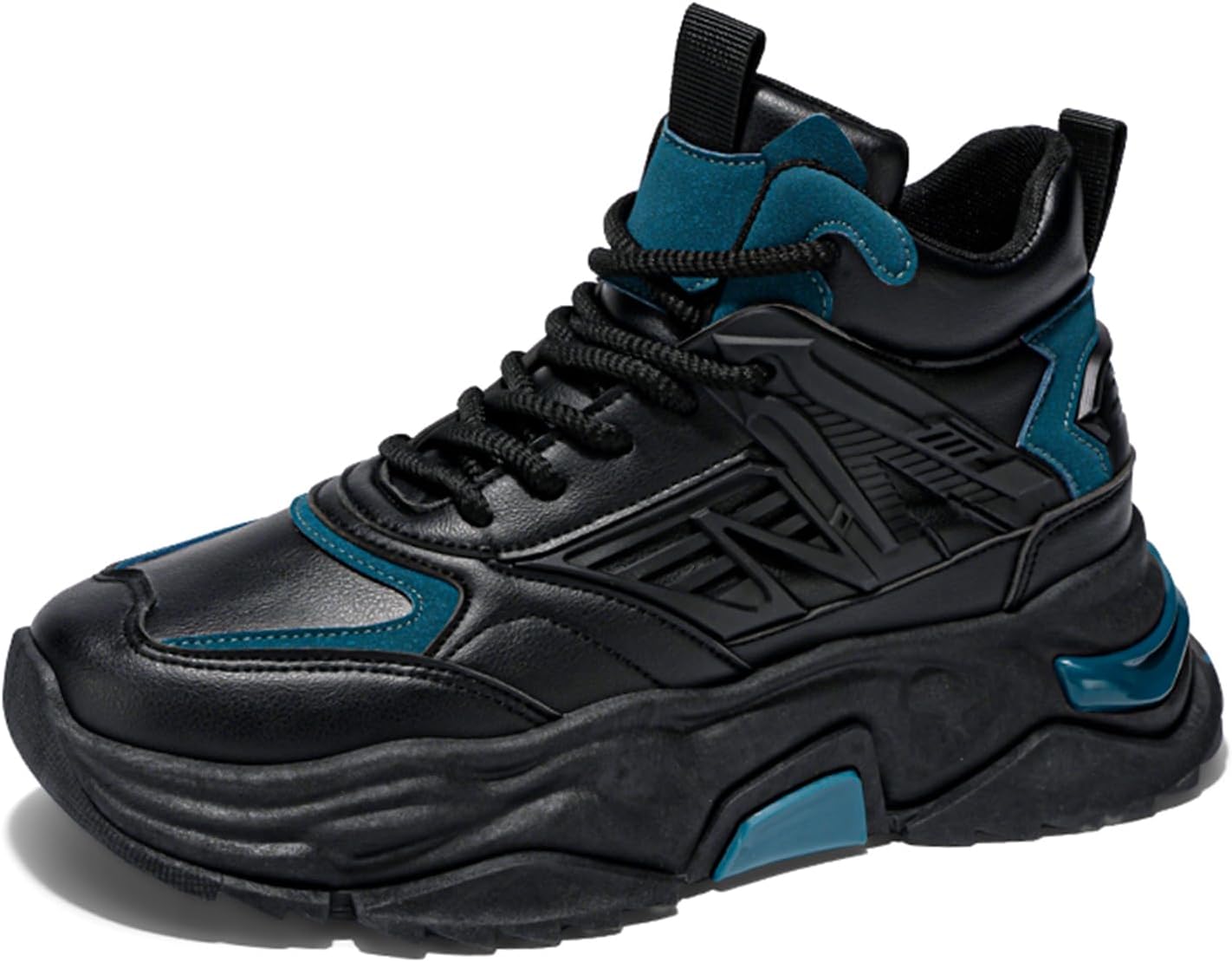 

Мужские модные кроссовки высокие для ходьбы, спортивные и повседневные кроссовки, массивные кроссовки для мужчин Spwagym, черный