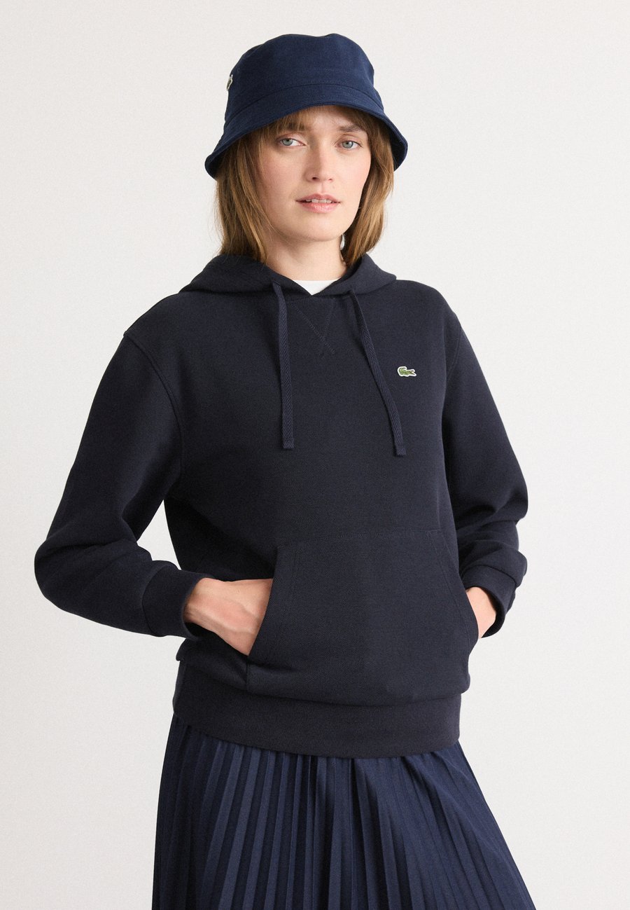 Худи Lacoste Hoodie, Abysm/Salmon, спущенные плечи, розовый