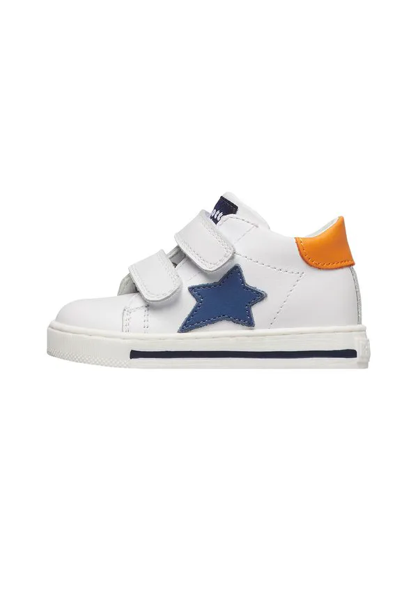 Кроссовки sasha vl Naturino, Weiß-Hellblau-Orange