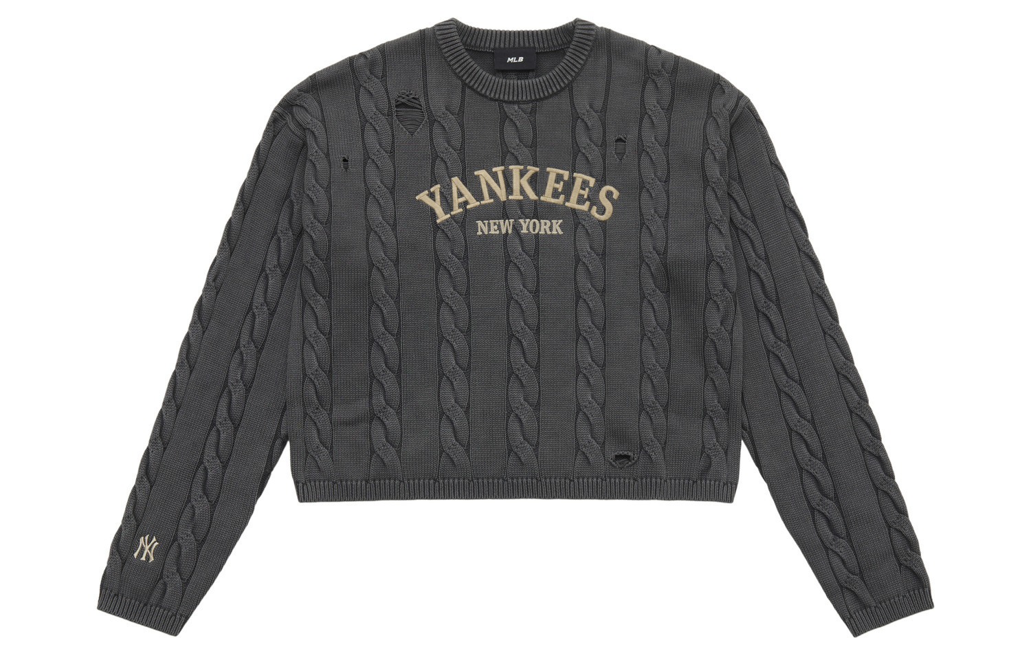 

Свитшот New York Yankees FW25 женский стандартный charcoal gray MLB, серый