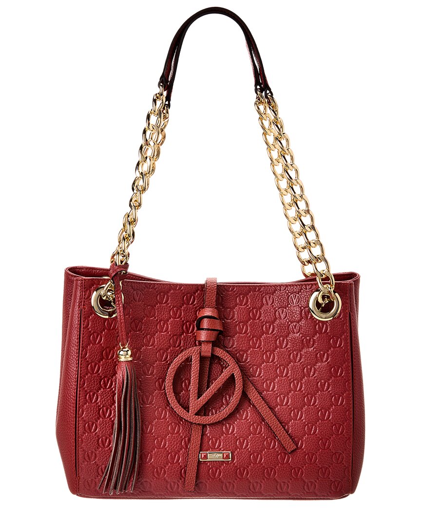 

Кожаная сумка через плечо Valentino by Mario Valentino Luisa Medallion, красный
