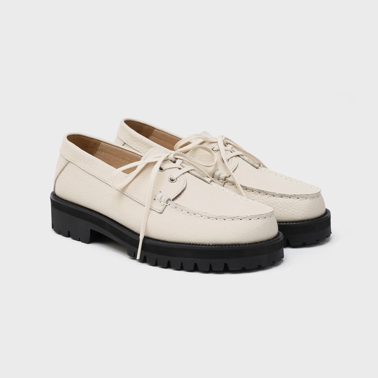 Мужские кремовые лоферы Standard Casual Sole Boat Shoes от Firenze.A