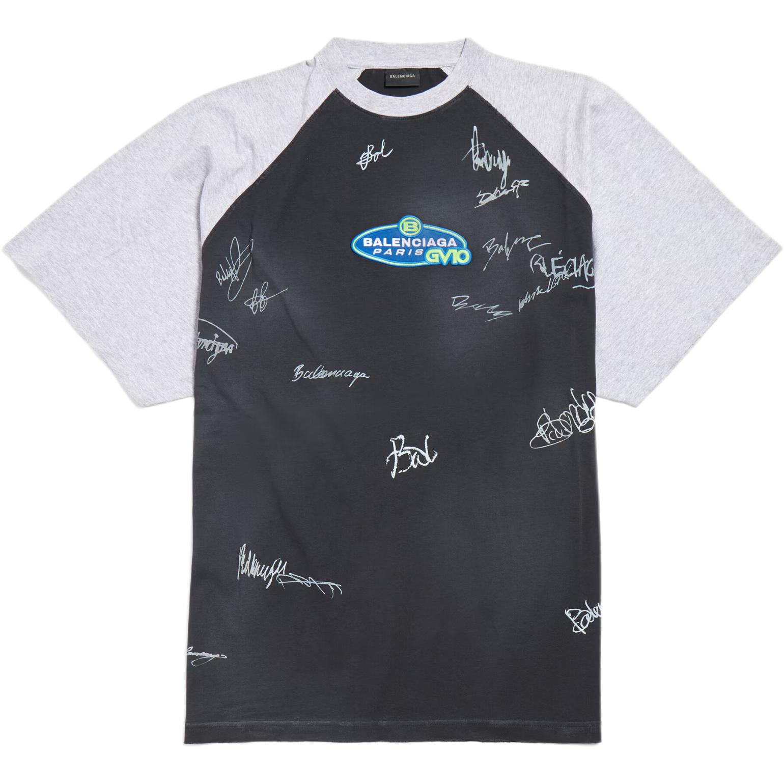 

Футболка с логотипом на заплатке Balenciaga, черный