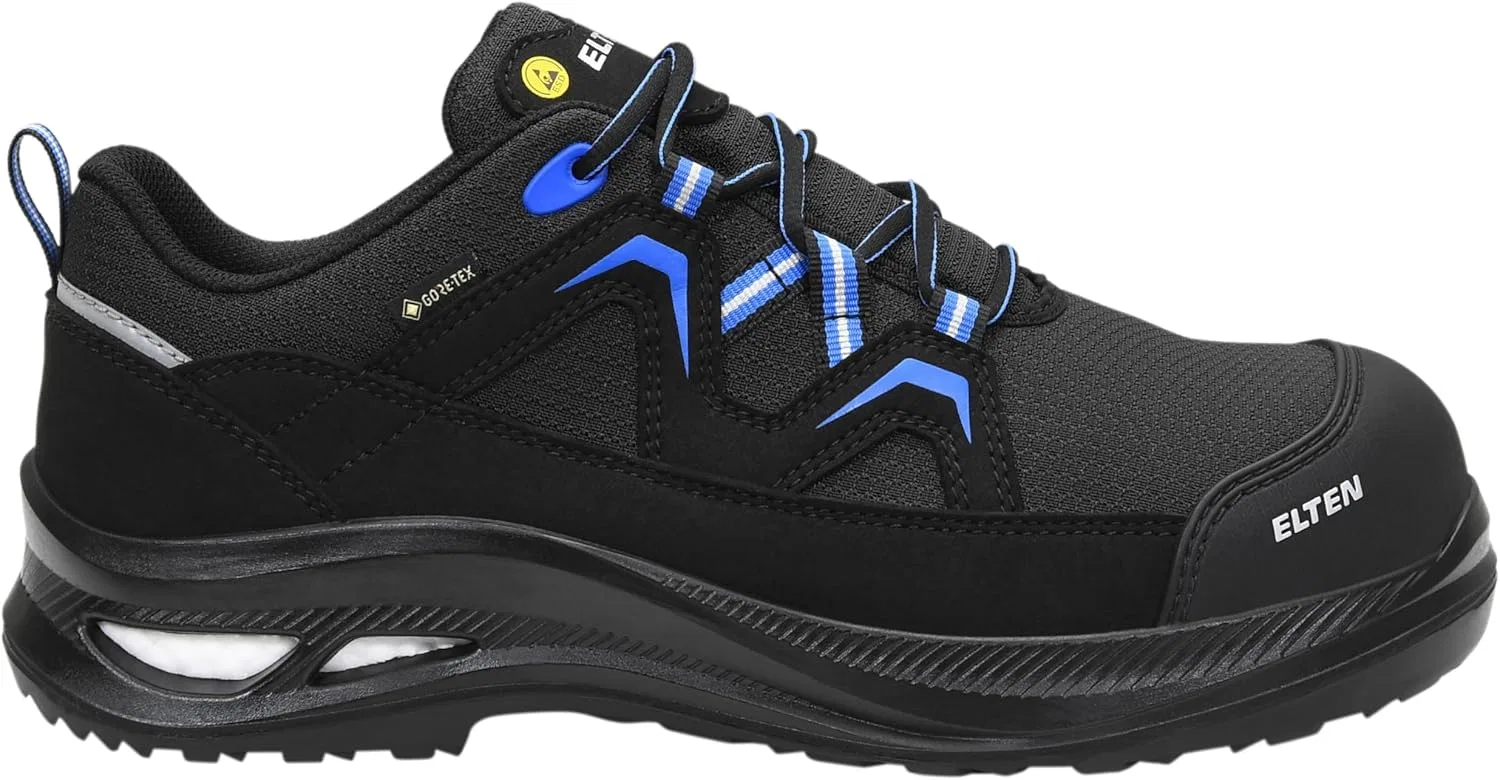 Защитная обувь ELTEN Fry XXG Pro GTX Black-Blue Low ESD S3S HI CI, женская и мужская, текстиль, композитный защитный носок (легче стального), легкая, классическая — фото 2