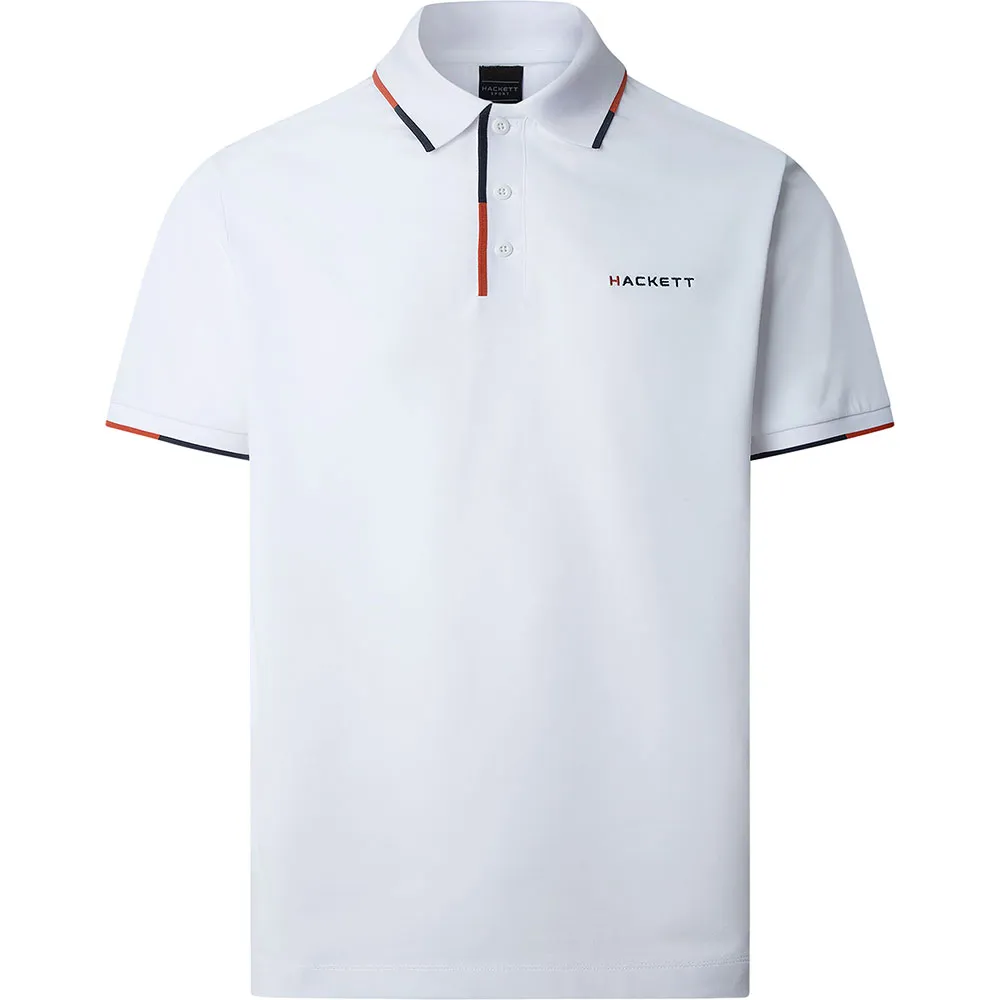 

Поло с коротким рукавом Hackett Tipped Color Placket, белый