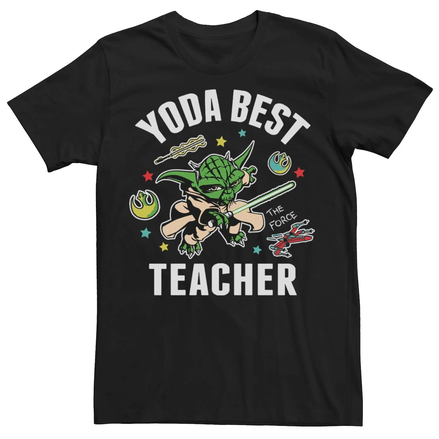 

Мужская футболка с портретом Yoda Best Teacher для домашних заданий Star Wars