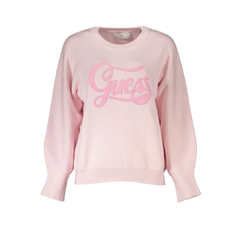 

Шикарный розовый свитер с длинными рукавами и вышивкой Guess Shoes