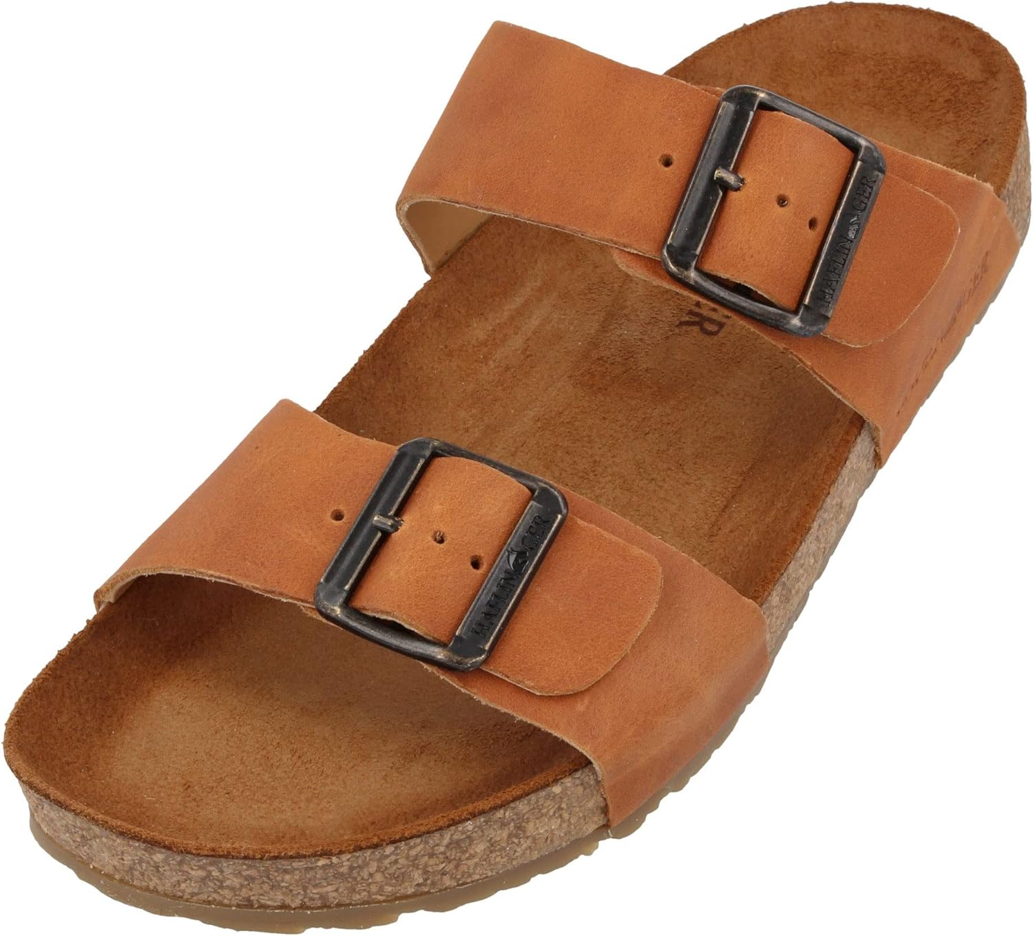 

HAFLINGER Andrea Elegant кожаные сандалии с резиновой подошвой и корковой латексной стелькой Unisex, карамельный