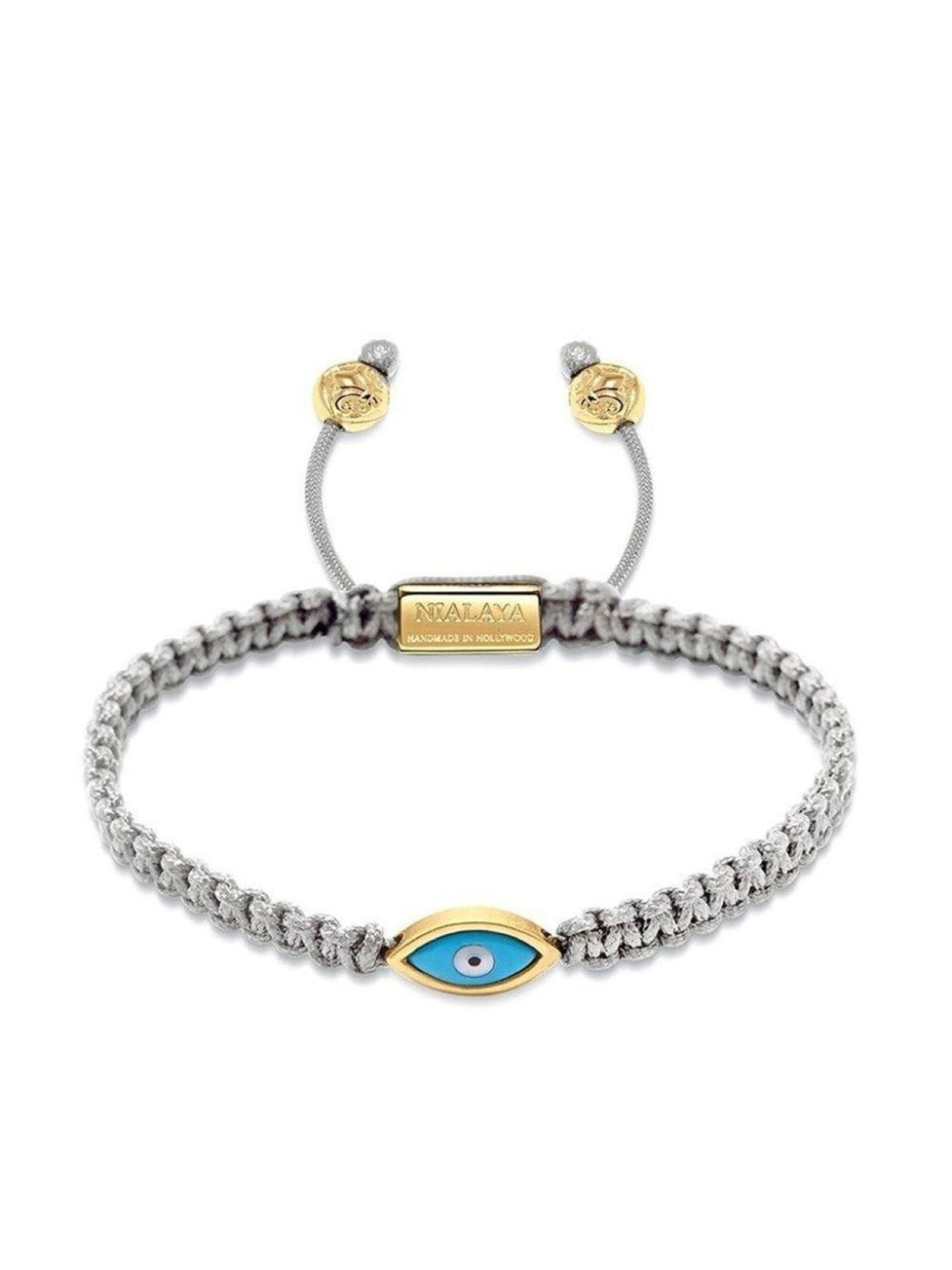 

Плетеный браслет с подвеской Nialaya Jewelry, серый