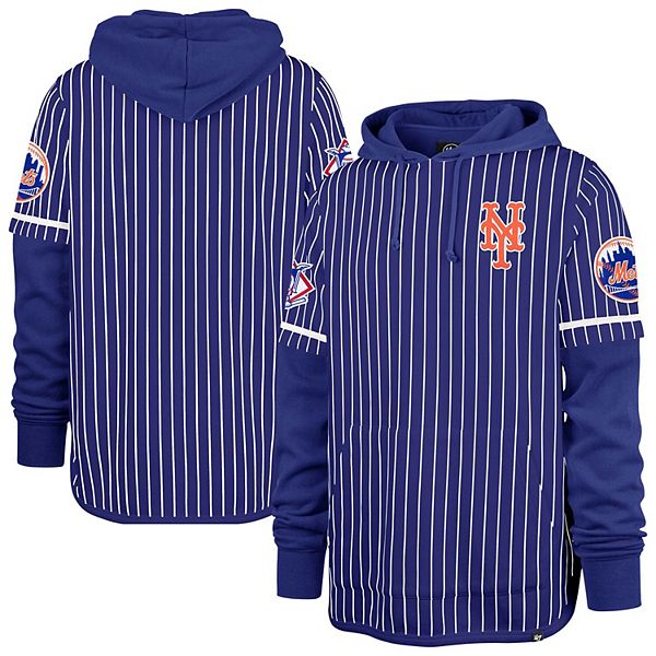 

Толстовка с капюшоном '47 Royal New York Mets Pinstripe Double Header 47 Brand