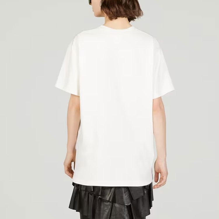 Футболка Gucci Lipstick Print Cotton T-Shirt, с принтом губной помады, белый — фото 4
