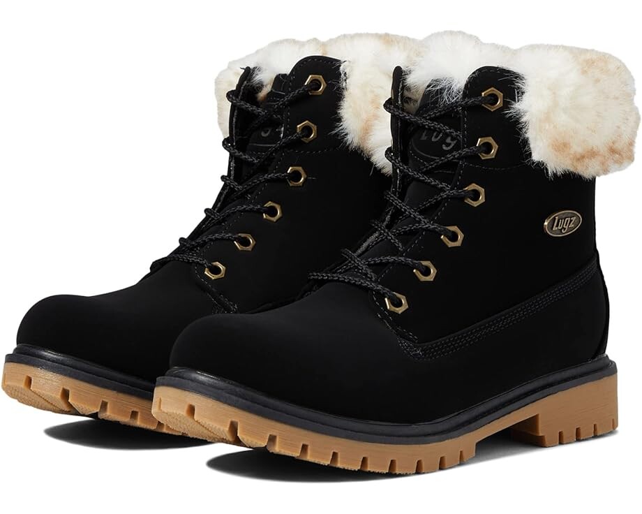 

Ботинки Lugz Rucker Hi Fur, цвет Black/Cream/Gum