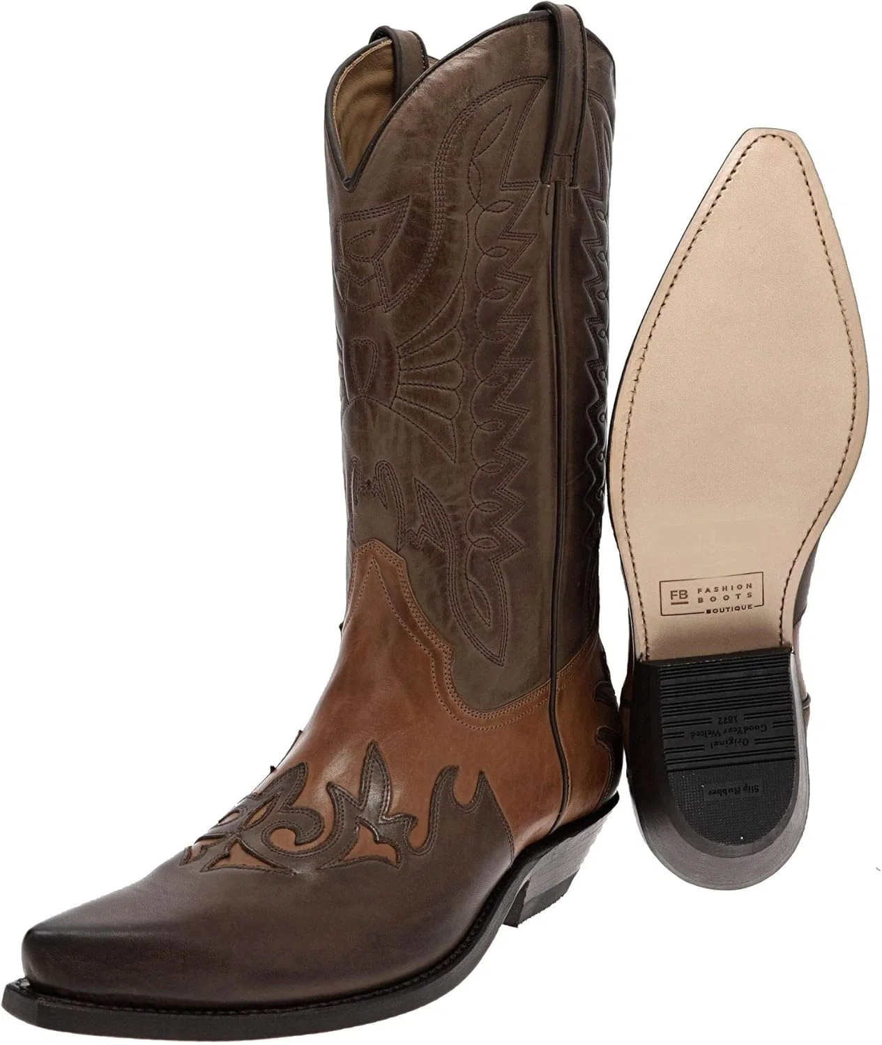 FB Fashion Boots FB Модные ботинки Унисекс Ковбойские ботинки Carlos Marron Cognac Вестерн-ботинки Кожаные ботинки Коричневые — фото 4